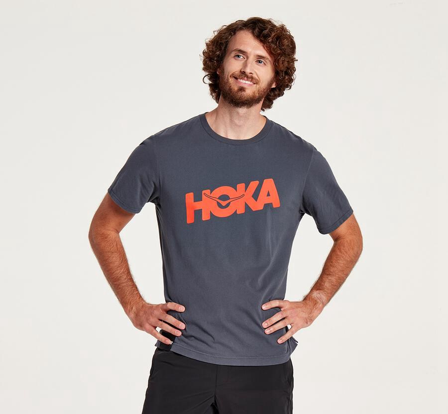 Hoka One One Overhemd Heren - Brand - Blauw - KX2345976